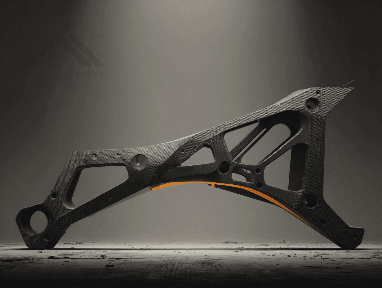 Topology-optimized carbon-fiber-reinforced 3D printed structural bracket