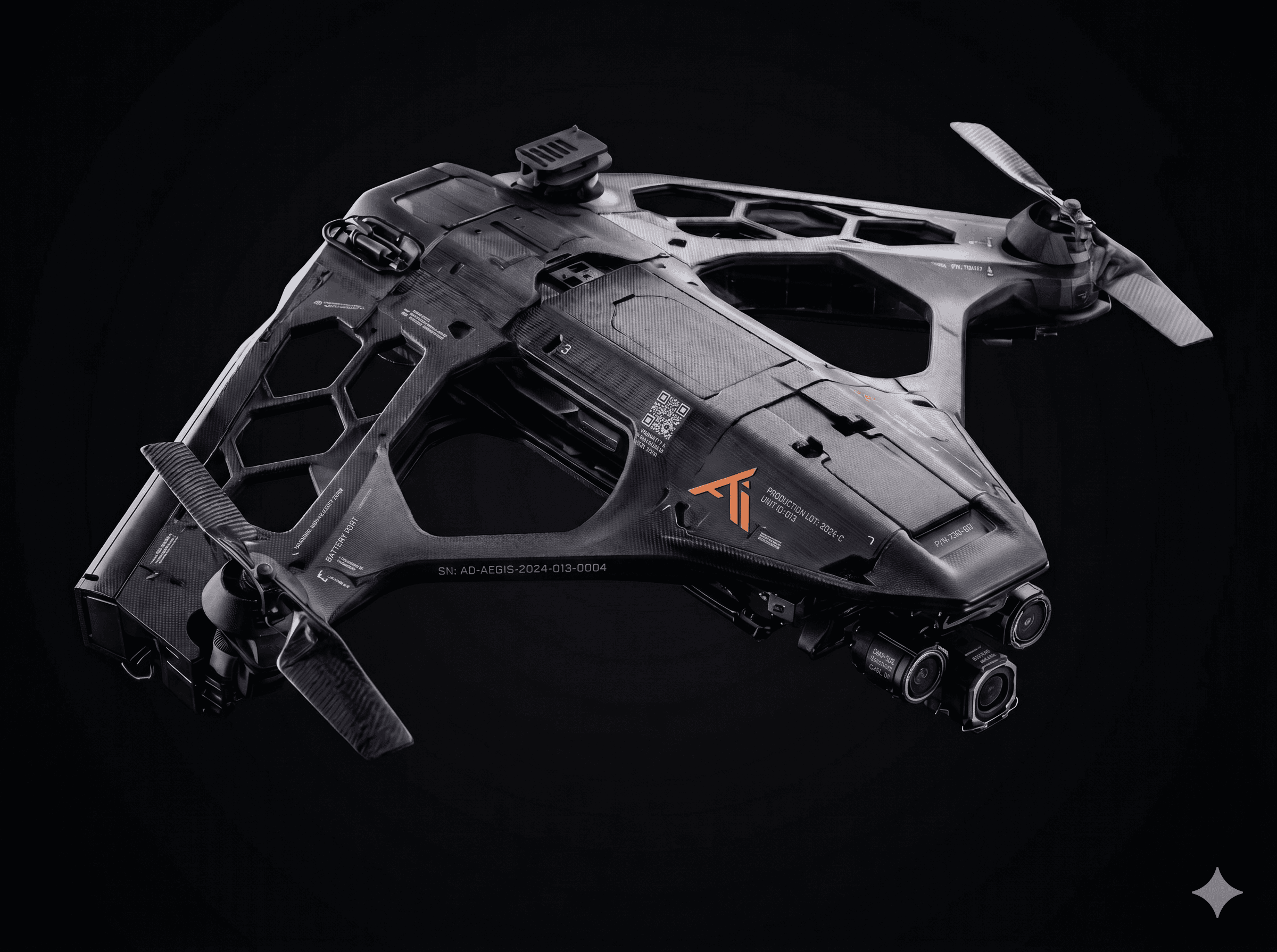 Lambda-X02 modular commercial UAV — design render
